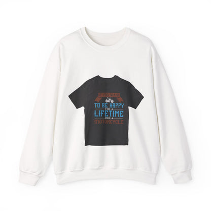 If you want to be happy — Unisex Heavy Blend Crewneck (G18000)