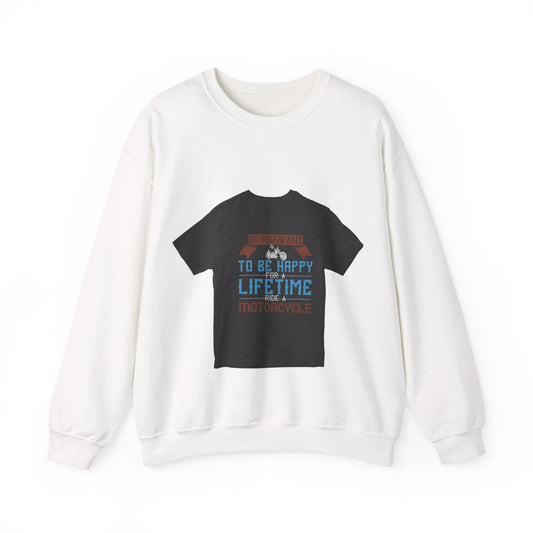 If you want to be happy — Unisex Heavy Blend Crewneck (G18000)