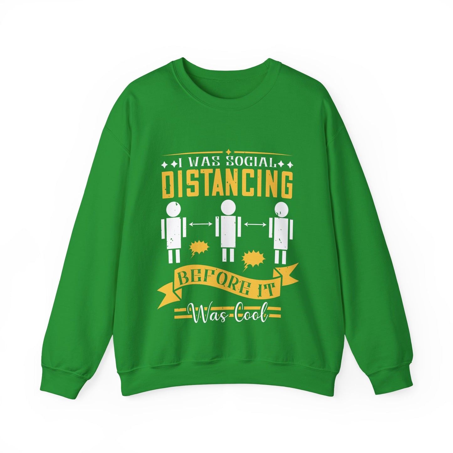 I was social distancing before it was coo-01 — Unisex Heavy Blend Crewneck (G18000)