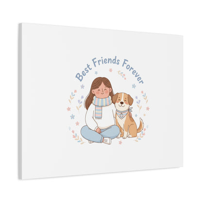 Best Friends Forever Canvas | Pet Owner Matching, Paw Print Art