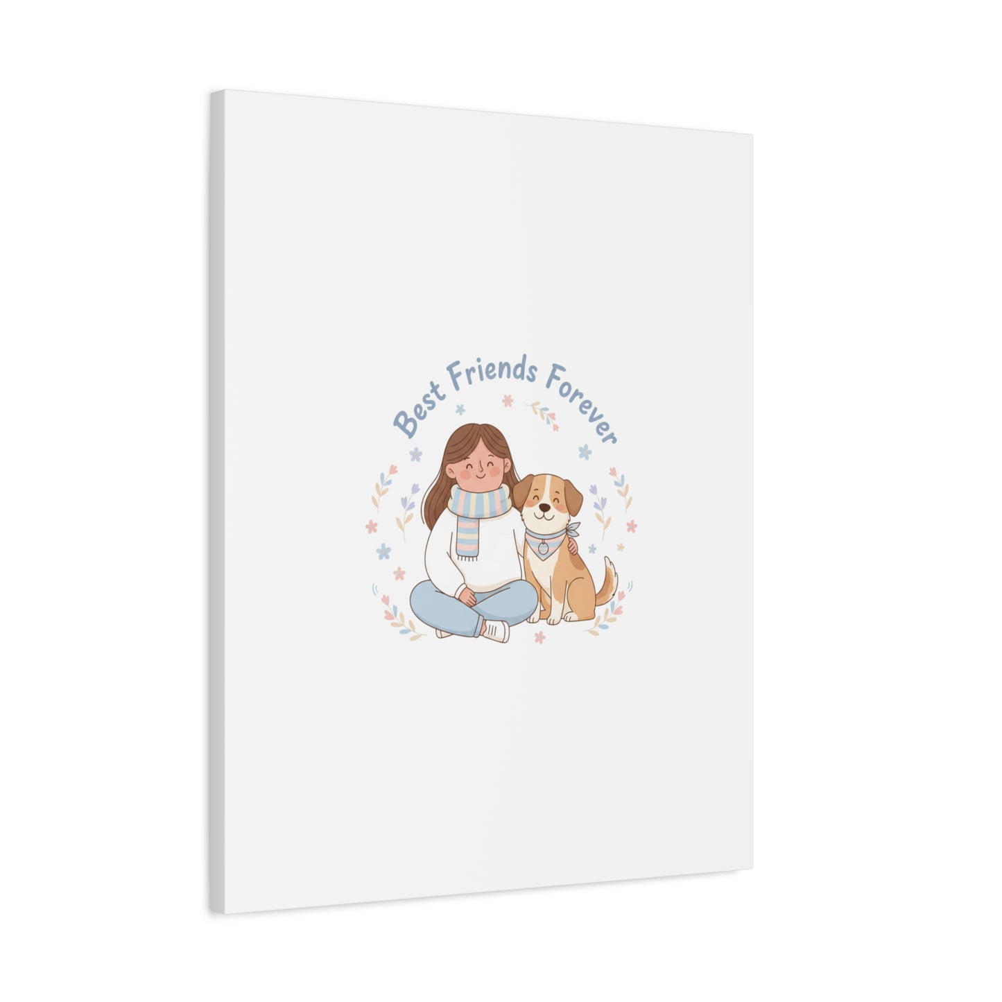 Best Friends Forever Canvas | Pet Owner Matching, Paw Print Art