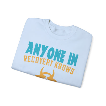 Anyone in recovery knows that isolation is the biggest enemy-01 — Unisex Heavy Blend Crewneck (G18000)