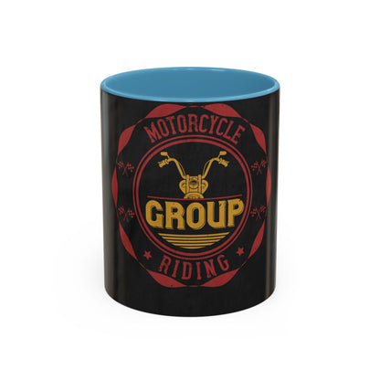motorcycle group riding — Accent Mug 11/15oz