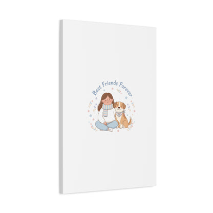 Best Friends Forever Canvas | Pet Owner Matching, Paw Print Art