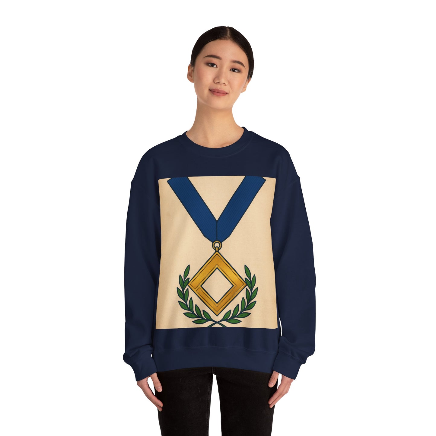 Worshipful master jewel Square — Unisex Heavy Blend Crewneck (G18000)