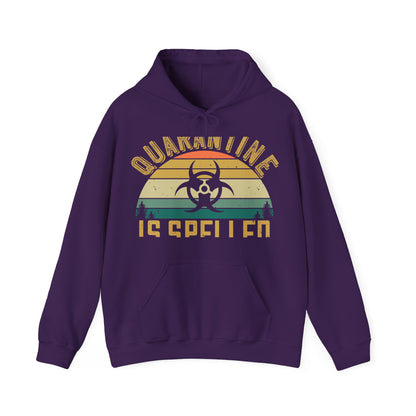 i think quarantine is spelled camping-01 — Unisex Heavy Blend Hoodie (G18500)