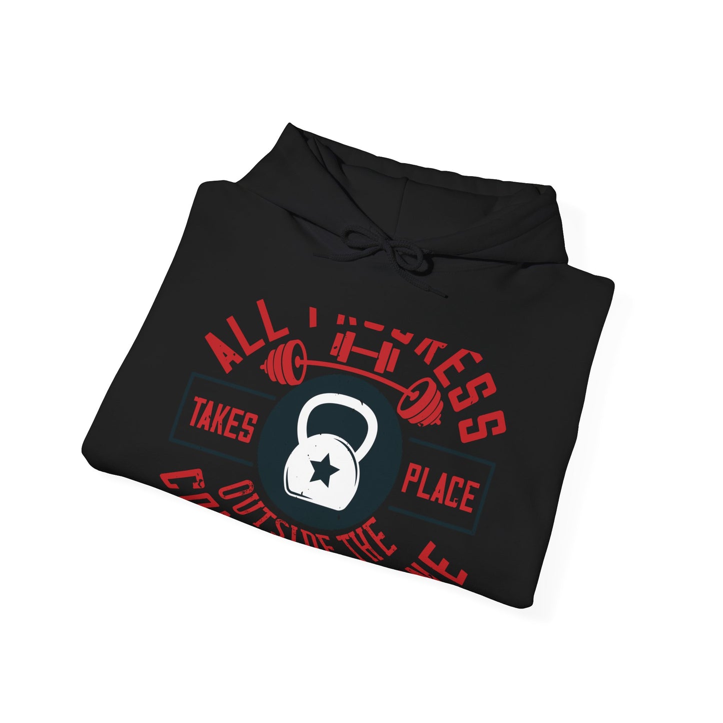 All progress takes place outside the comfort zone-01 — Unisex Heavy Blend Hoodie (G18500)