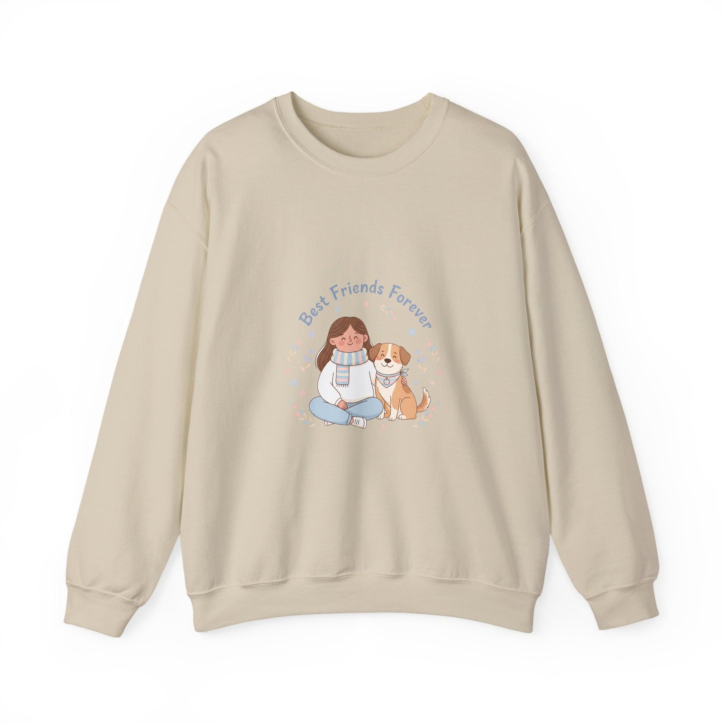 Best Friends Forever Crewneck Sweatshirt | pet owner matching, paw print design