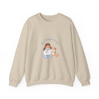 Best Friends Forever Crewneck Sweatshirt | pet owner matching, paw print design