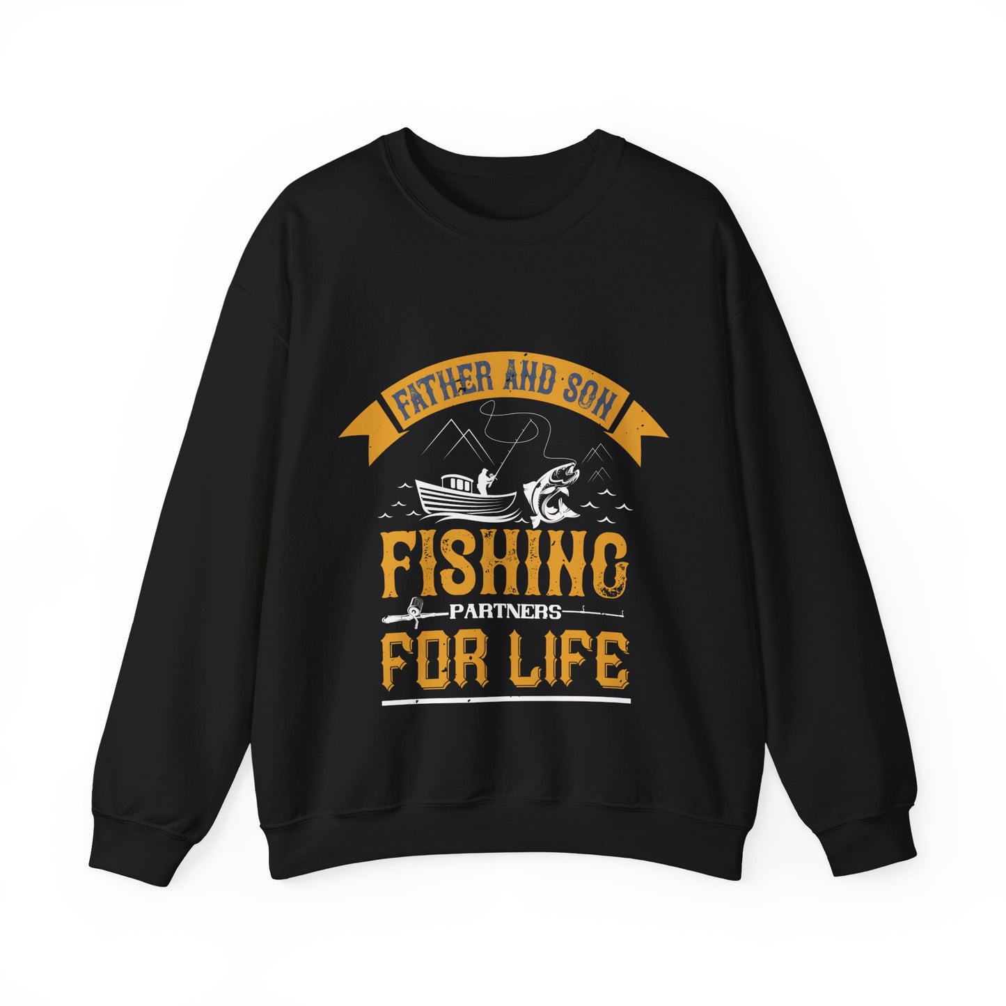 father and son fishing partners  for life-01 — Unisex Heavy Blend Crewneck (G18000)