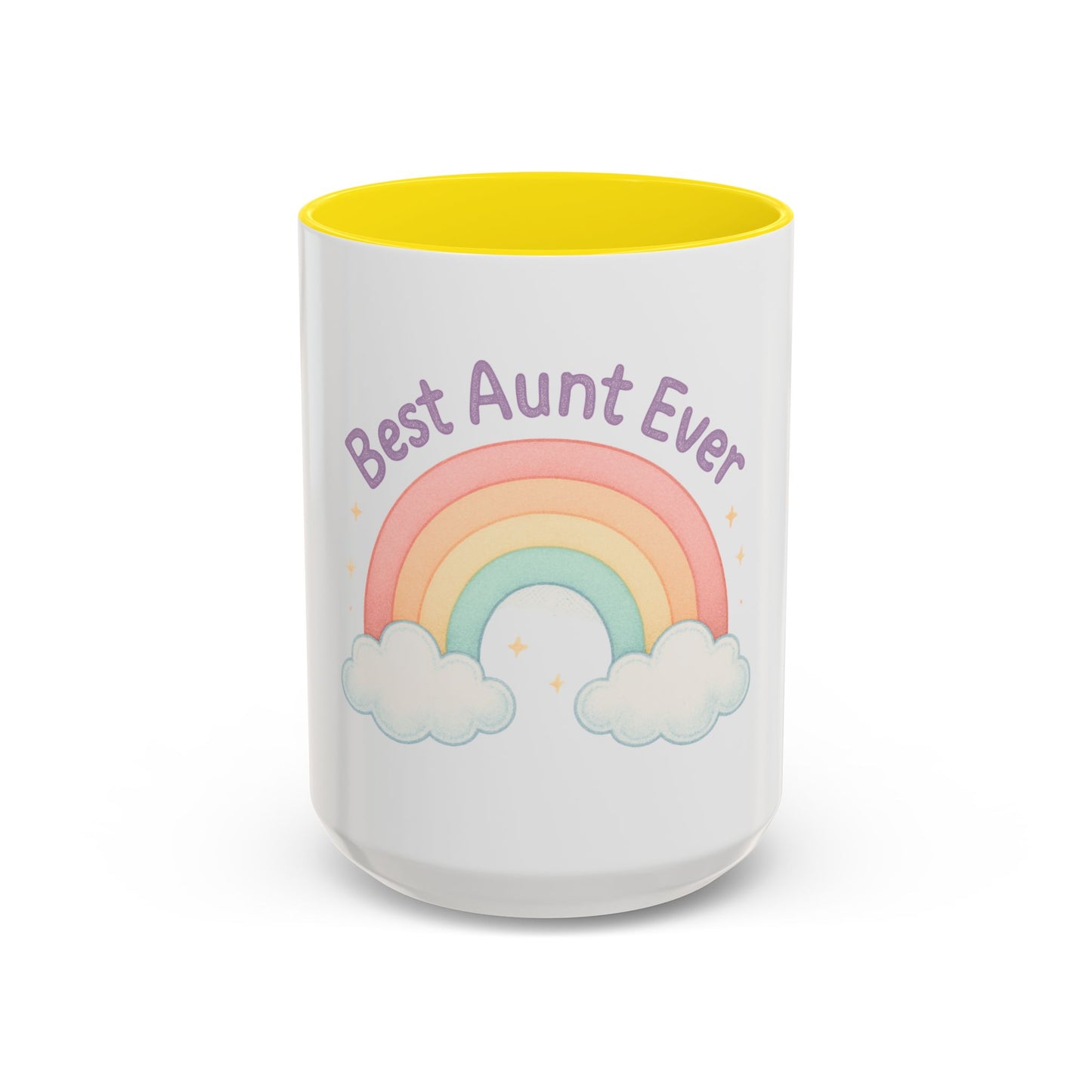 Best Aunt Ever Rainbow Coffee Mug, Gift for Aunts, 11oz, 15oz, Cute Mug, Birthday Gift, Unique Coffee Cup