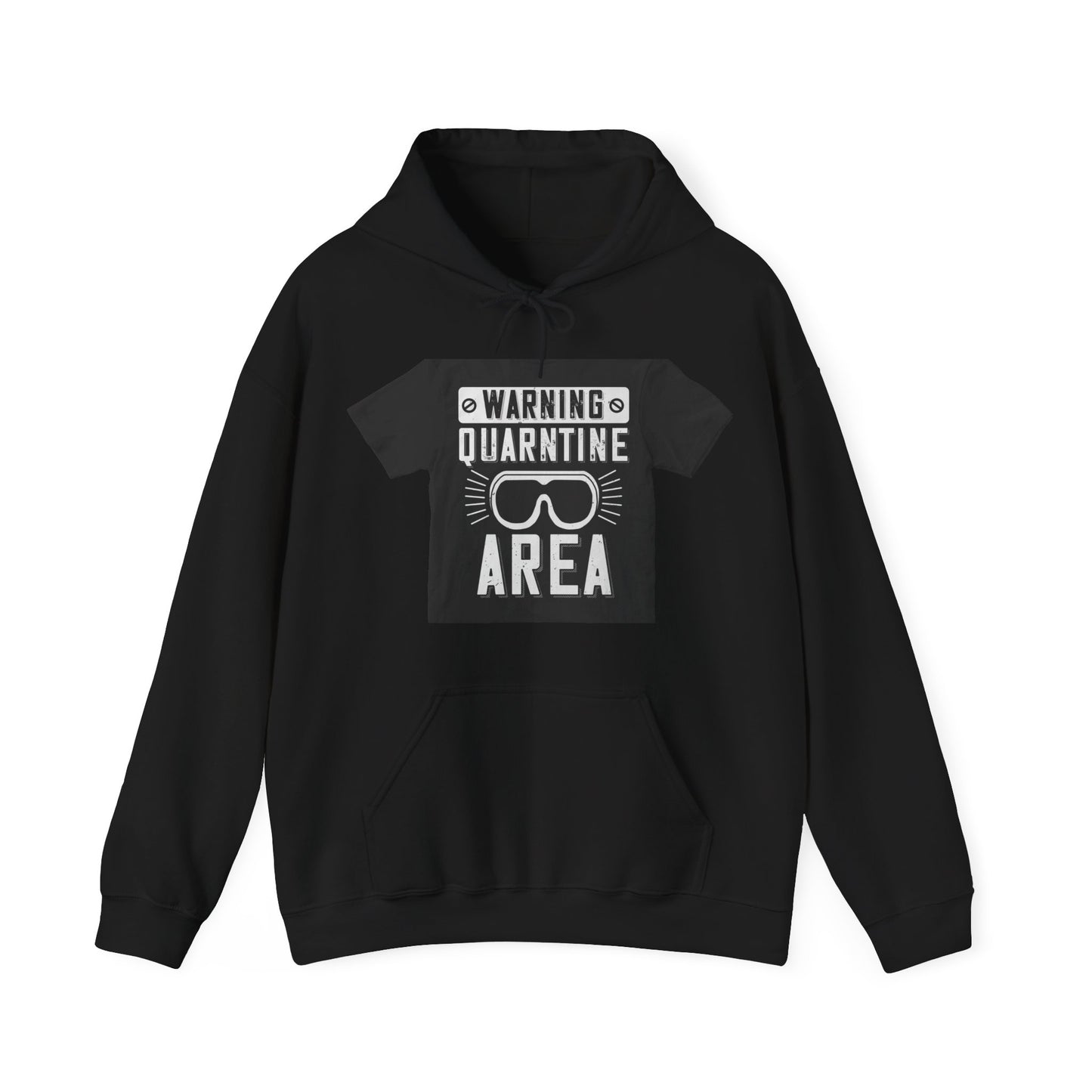 warning quarantine area — Unisex Heavy Blend Hoodie (G18500)