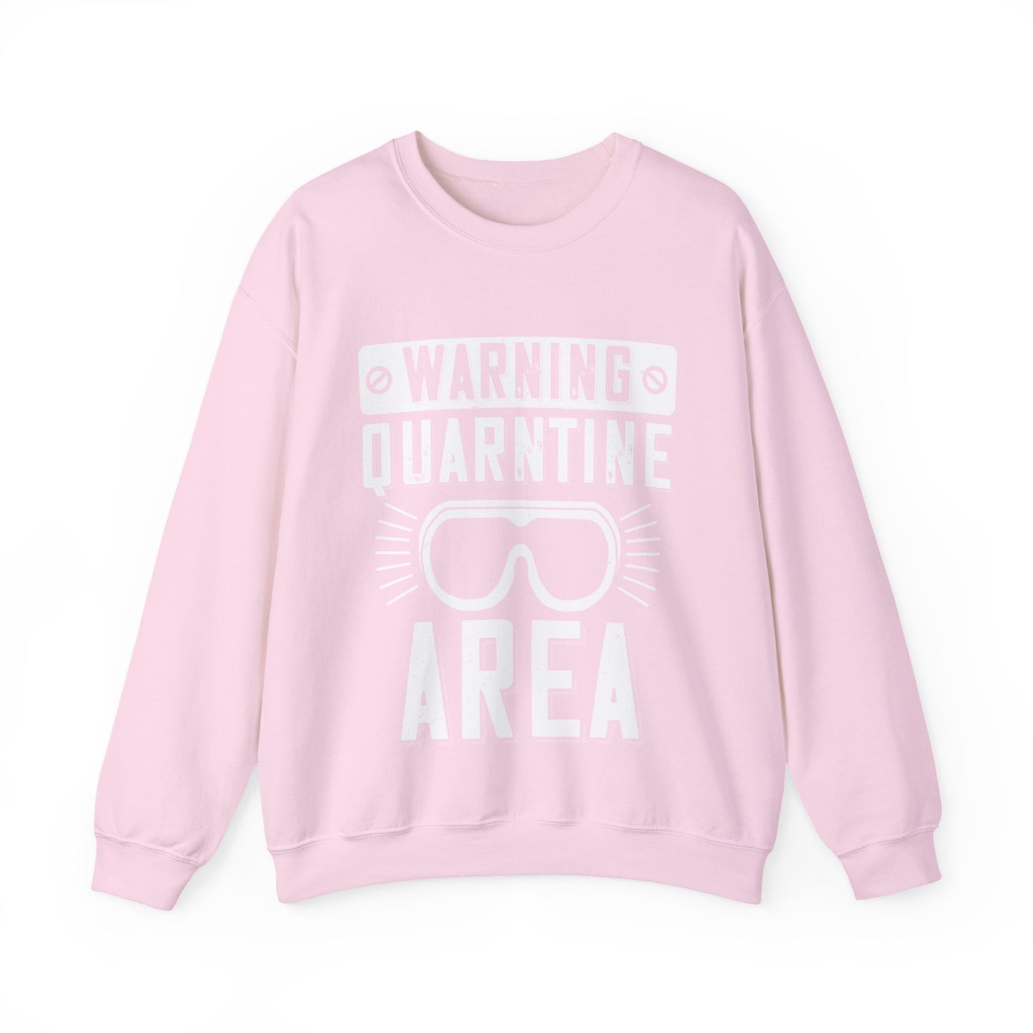 warning quarantine area-01 — Unisex Heavy Blend Crewneck (G18000)