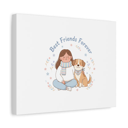 Best Friends Forever Canvas | Pet Owner Matching, Paw Print Art