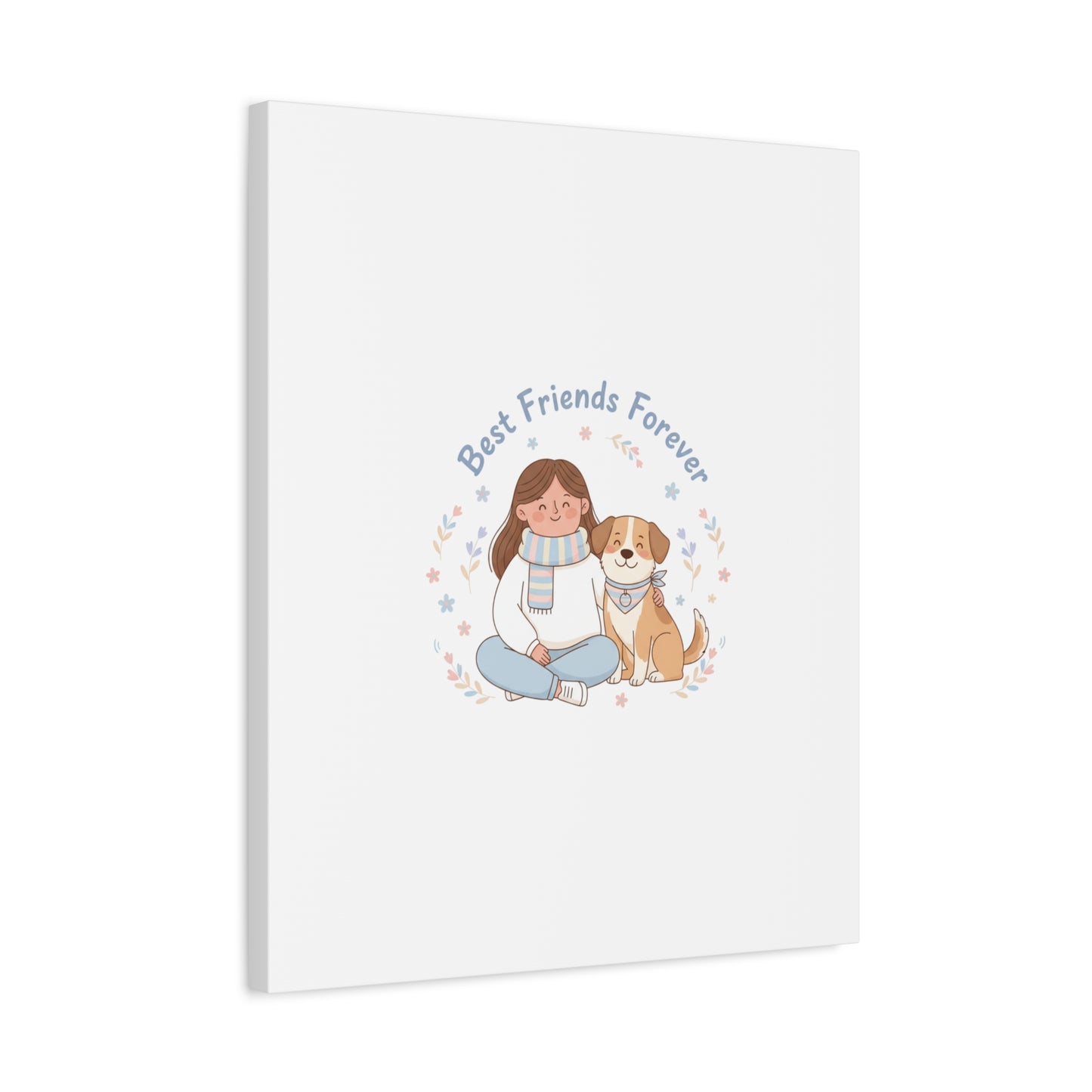 Best Friends Forever Canvas | Pet Owner Matching, Paw Print Art
