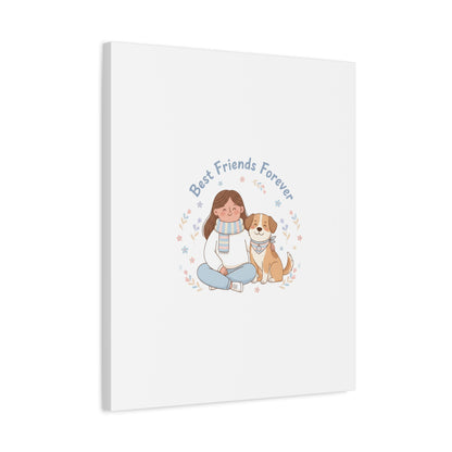 Best Friends Forever Canvas | Pet Owner Matching, Paw Print Art