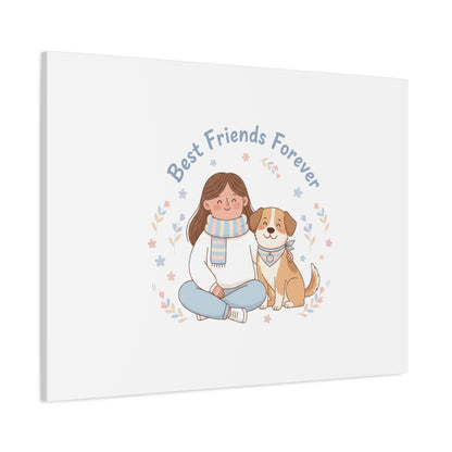 Best Friends Forever Canvas | Pet Owner Matching, Paw Print Art