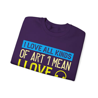 I love all kinds of art. I mean, I love sketching and acting and music-01 — Unisex Heavy Blend Crewneck (G18000)