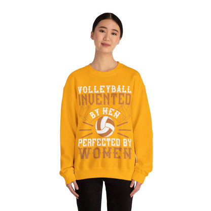Volleyball Invented by men, perfected by women-01 — Unisex Heavy Blend Crewneck (G18000)