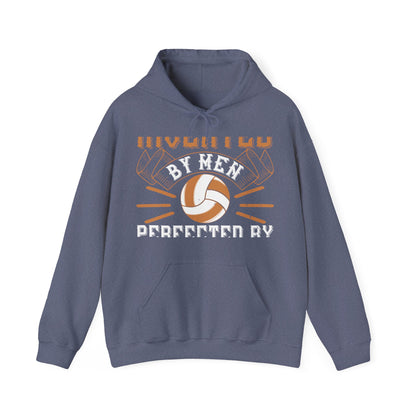 Volleyball Invented by men, perfected by women-01 — Unisex Heavy Blend Hoodie (G18500)