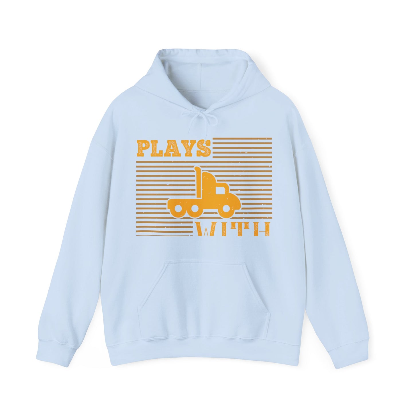 Still Plays With Trucks (2) — Unisex Heavy Blend Hoodie (G18500)