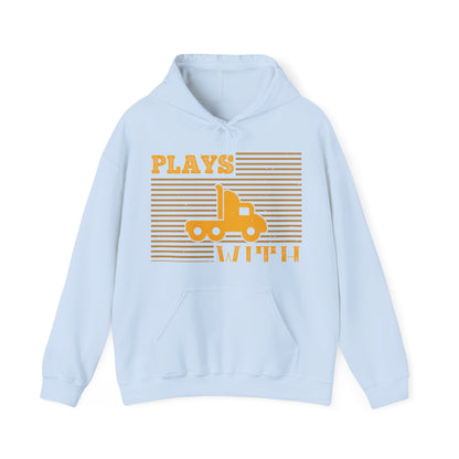Still Plays With Trucks (2) — Unisex Heavy Blend Hoodie (G18500)