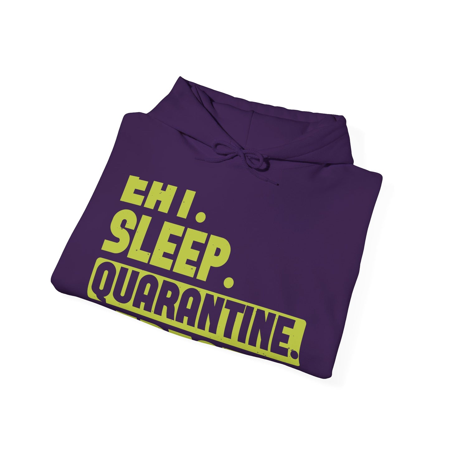 eat sleep quarantine repeat-01 — Unisex Heavy Blend Hoodie (G18500)