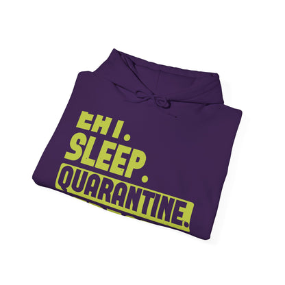 eat sleep quarantine repeat-01 — Unisex Heavy Blend Hoodie (G18500)
