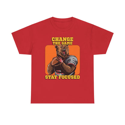 Stay Focused, Change the Game, Motivational Shirt, Inspirational Tee, Empowering Apparel.