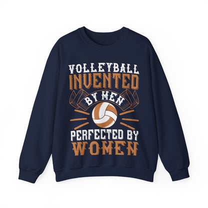 Volleyball Invented by men, perfected by women-01 — Unisex Heavy Blend Crewneck (G18000)