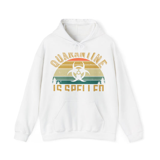 i think quarantine is spelled camping-01 — Unisex Heavy Blend Hoodie (G18500)