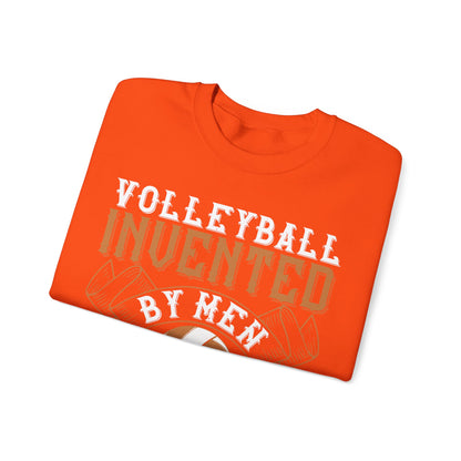 Volleyball Invented by men, perfected by women-01 — Unisex Heavy Blend Crewneck (G18000)