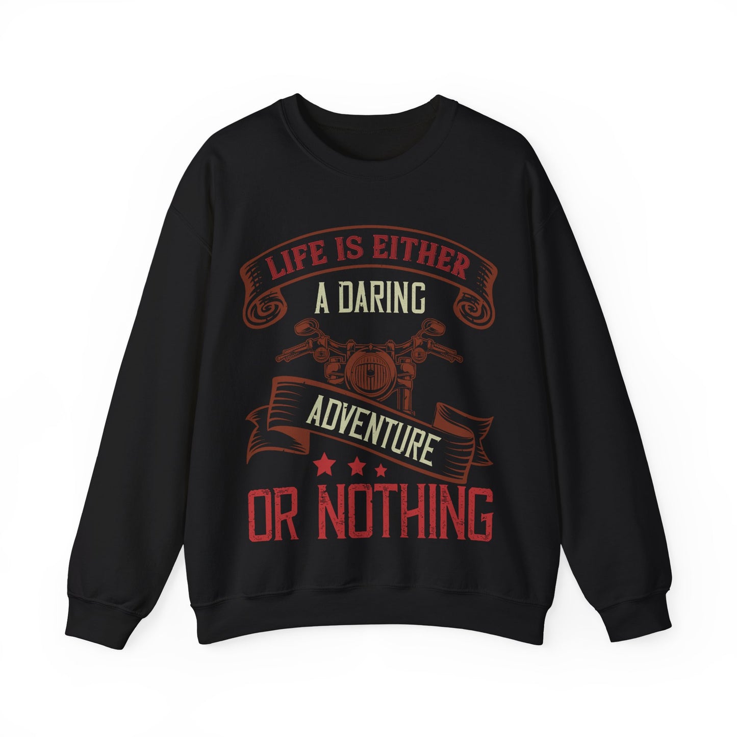 life is either a daring adventure or nothing-01 — Unisex Heavy Blend Crewneck (G18000)