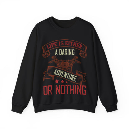 life is either a daring adventure or nothing-01 — Unisex Heavy Blend Crewneck (G18000)