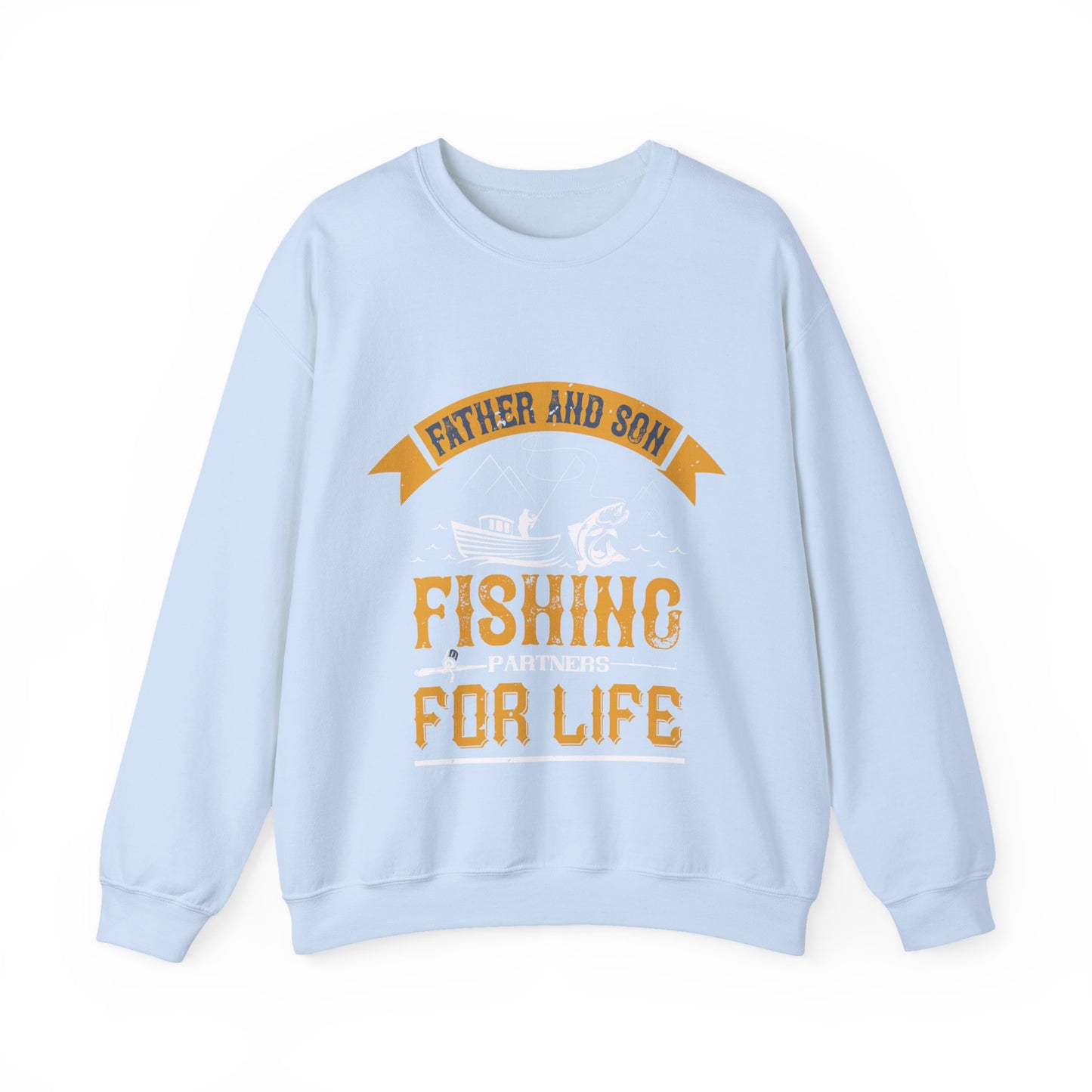 father and son fishing partners  for life-01 — Unisex Heavy Blend Crewneck (G18000)