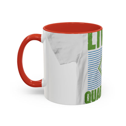 living my best quarantine — Accent Mug 11/15oz