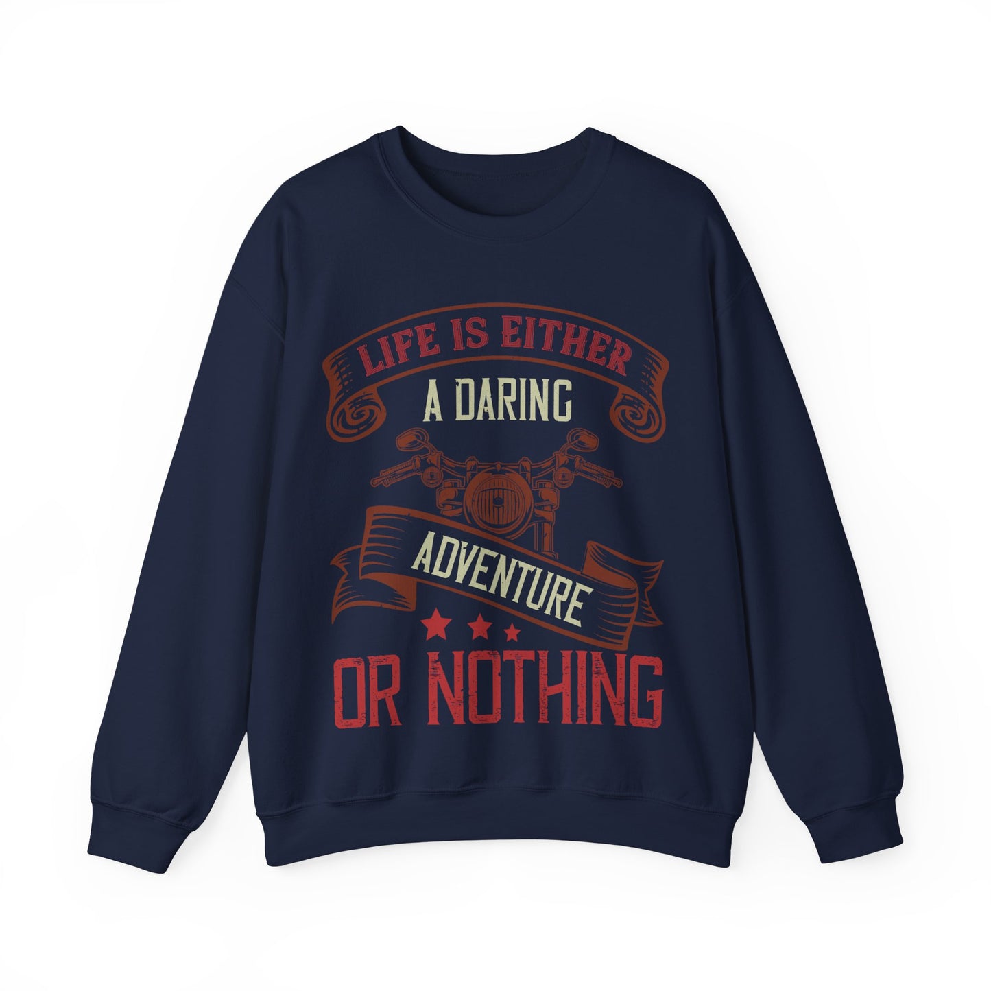 life is either a daring adventure or nothing-01 — Unisex Heavy Blend Crewneck (G18000)