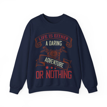 life is either a daring adventure or nothing-01 — Unisex Heavy Blend Crewneck (G18000)