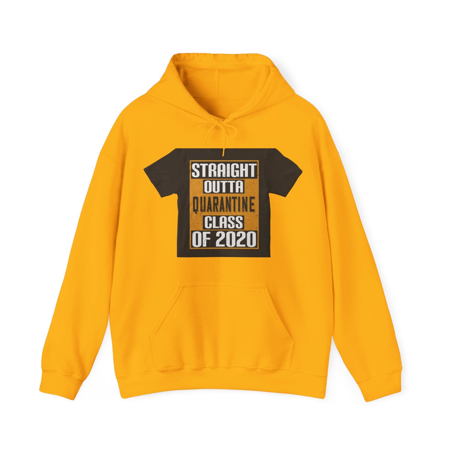 straight outta quarantine class of 2020 — Unisex Heavy Blend Hoodie (G18500)