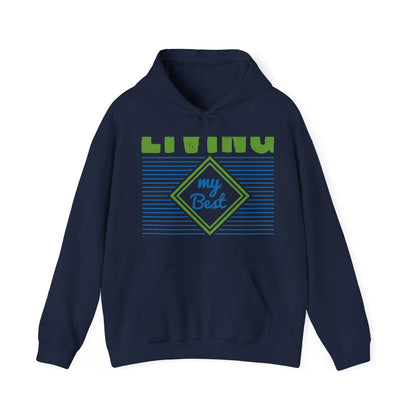 living my best quarantine-01 — Unisex Heavy Blend Hoodie (G18500)
