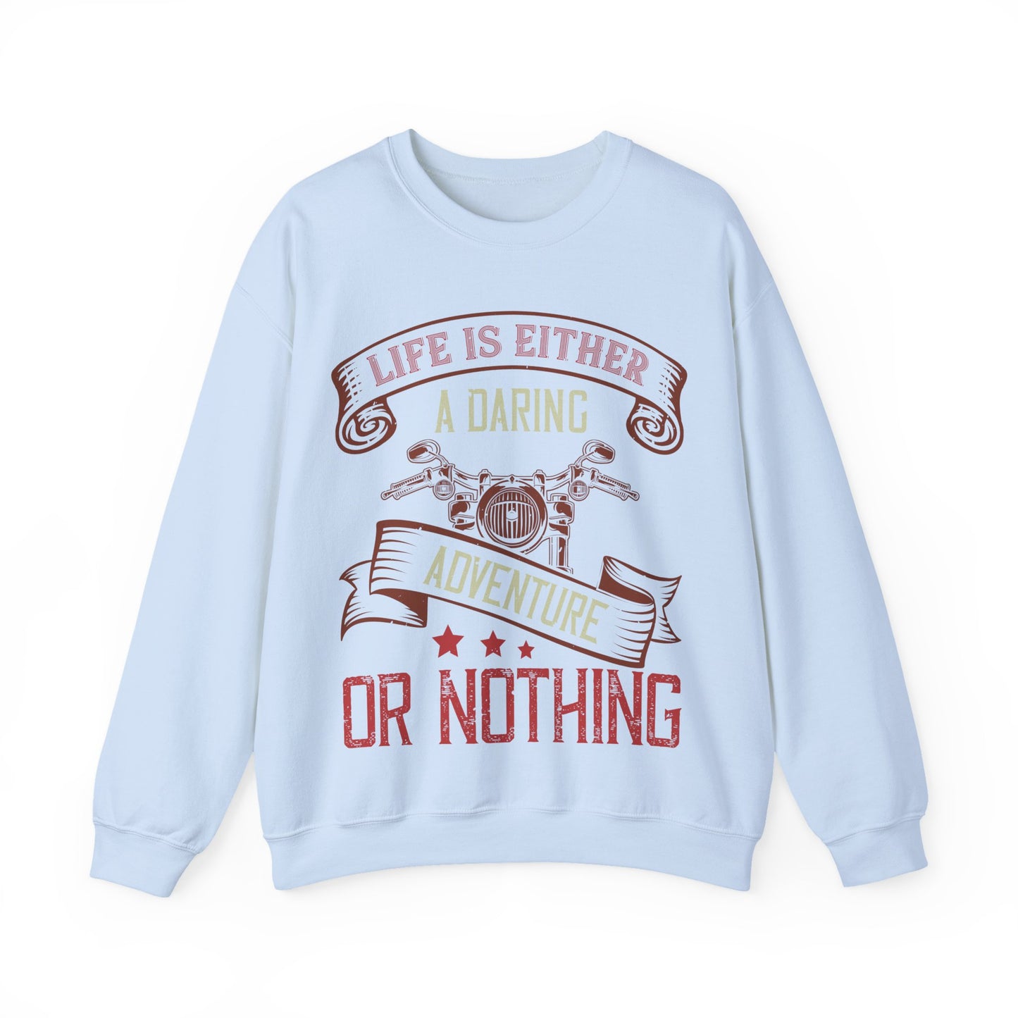 life is either a daring adventure or nothing-01 — Unisex Heavy Blend Crewneck (G18000)