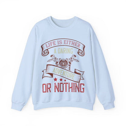 life is either a daring adventure or nothing-01 — Unisex Heavy Blend Crewneck (G18000)