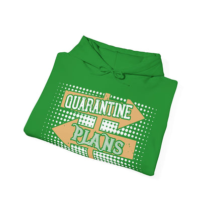 quarantine plans-01 — Unisex Heavy Blend Hoodie (G18500)