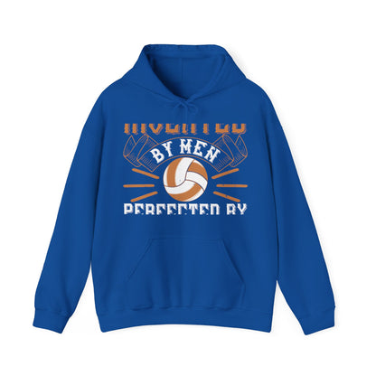 Volleyball Invented by men, perfected by women-01 — Unisex Heavy Blend Hoodie (G18500)