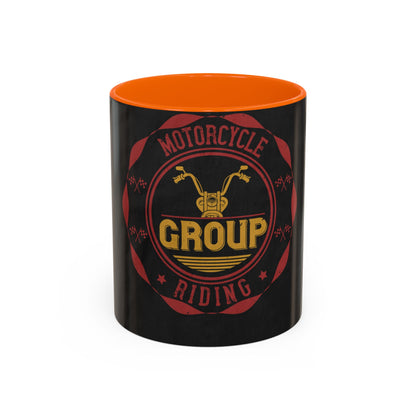 motorcycle group riding — Accent Mug 11/15oz