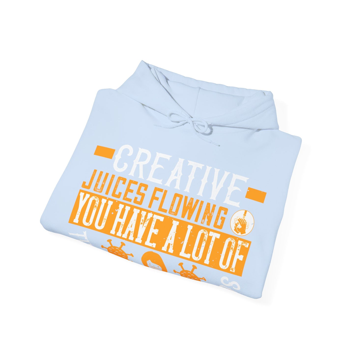 Keep those creative juices flowing. You have a lot of time on your hands!-01 — Unisex Heavy Blend Hoodie (G18500)