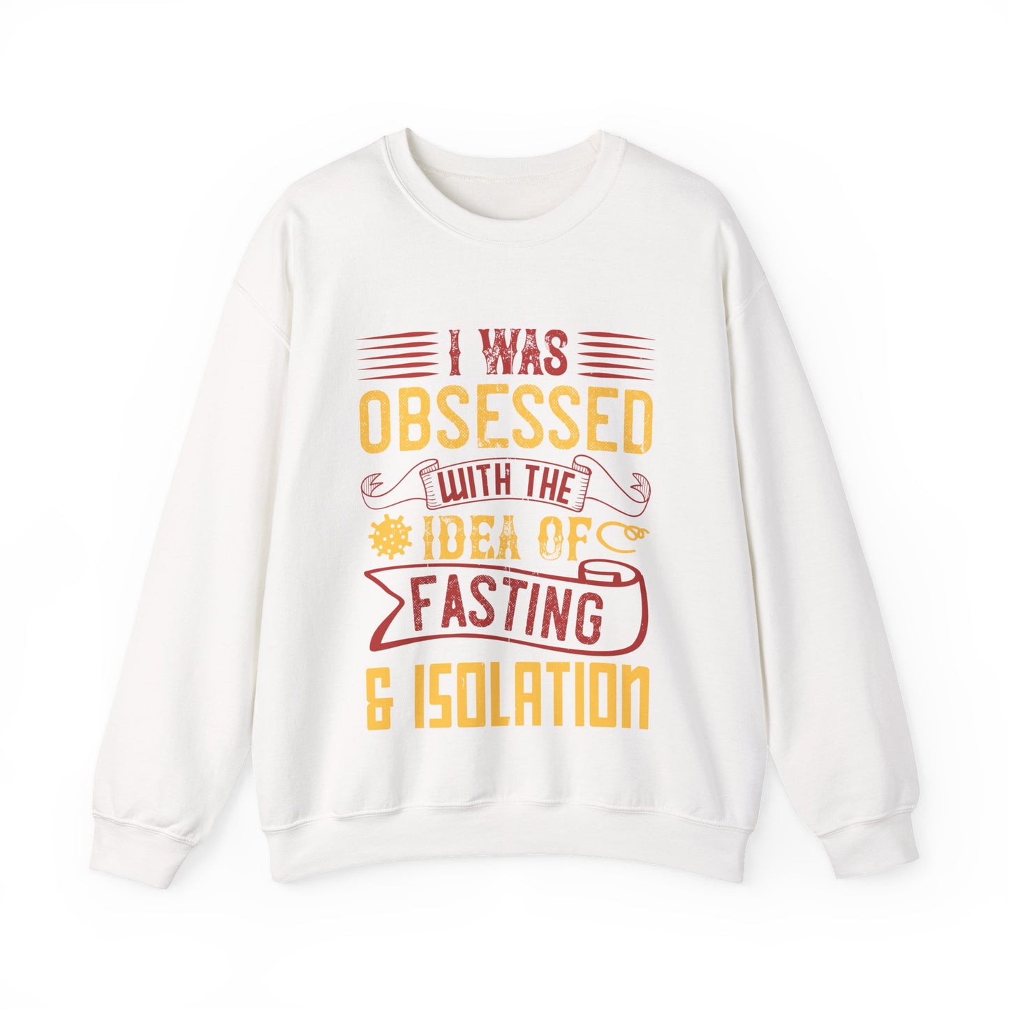 I was obsessed with the idea of fasting and isolation-01 — Unisex Heavy Blend Crewneck (G18000)