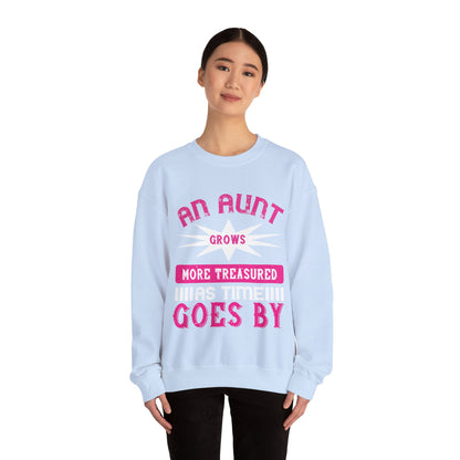 An aunt grows more treasured as time goes by-01 — Unisex Heavy Blend Crewneck (G18000)