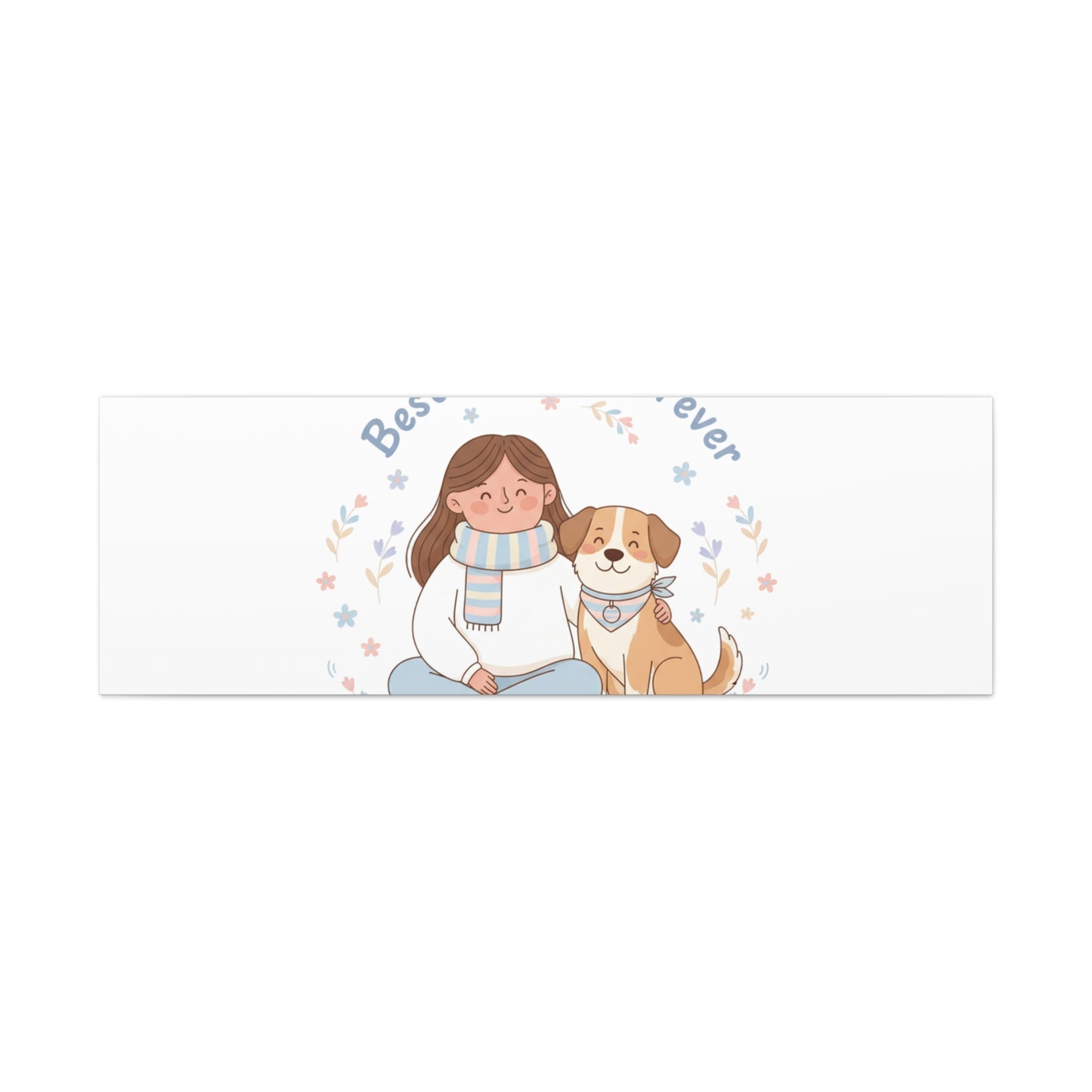 Best Friends Forever Canvas | Pet Owner Matching, Paw Print Art