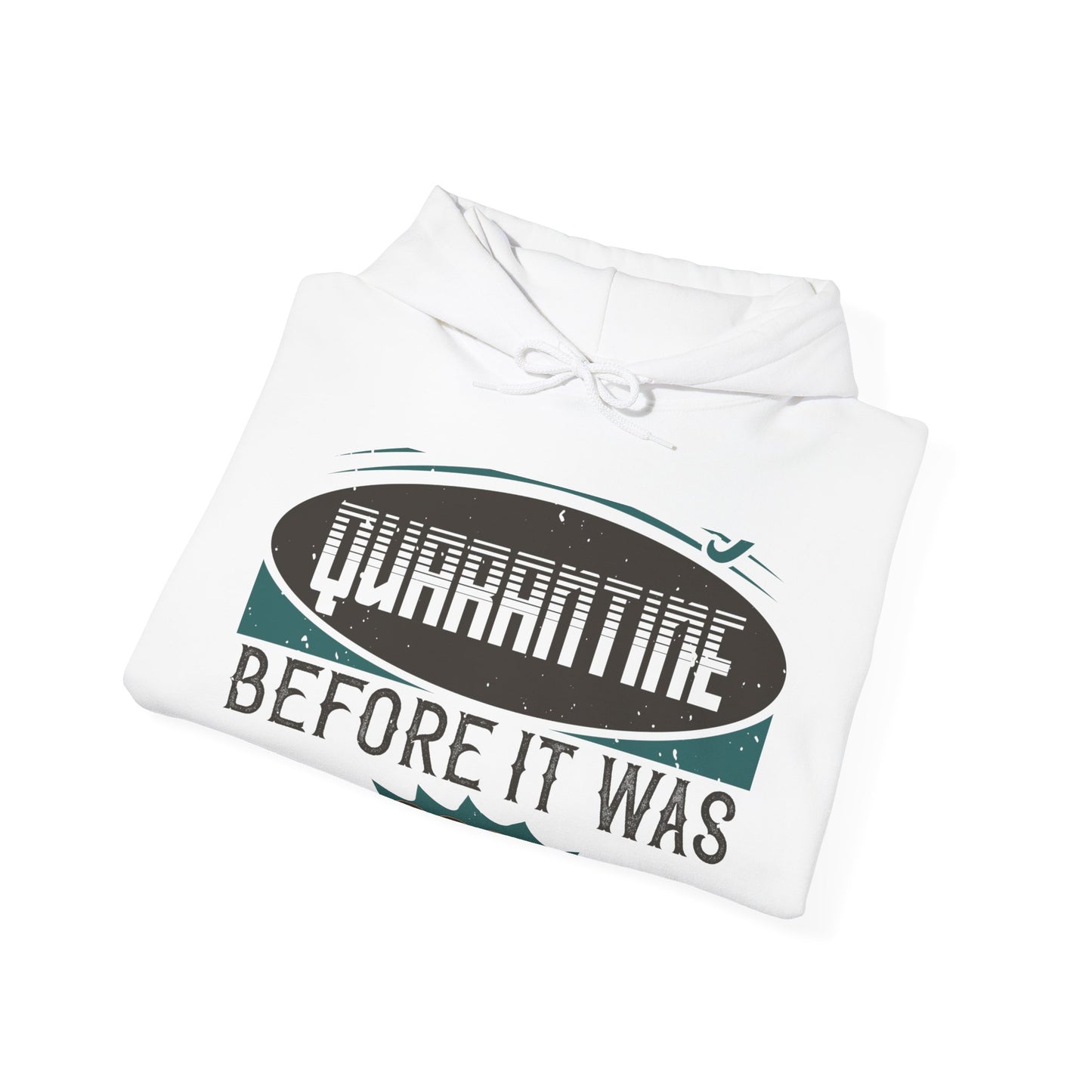 I was self-quarantine before it was cool-01 — Unisex Heavy Blend Hoodie (G18500)